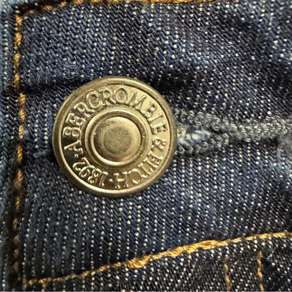 Abercrombie High Rise Wide Leg Jeans Dark Wash 28 - Picture 3 of 4